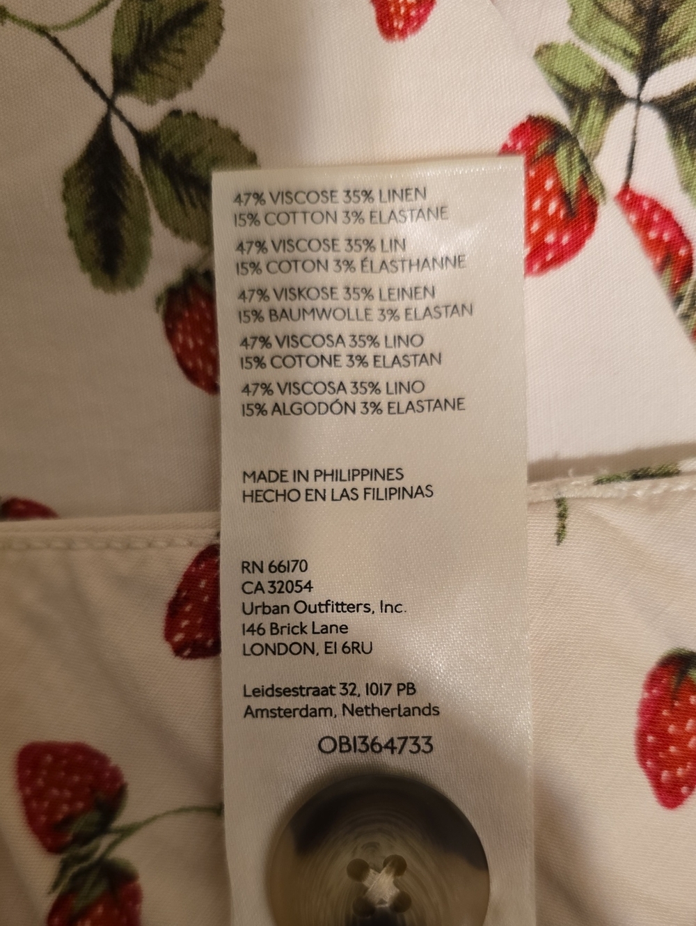 Maeve Colette Crop Wide Leg Linen Blend Pants Strawberry Print Size 25 - Picture 7 of 13